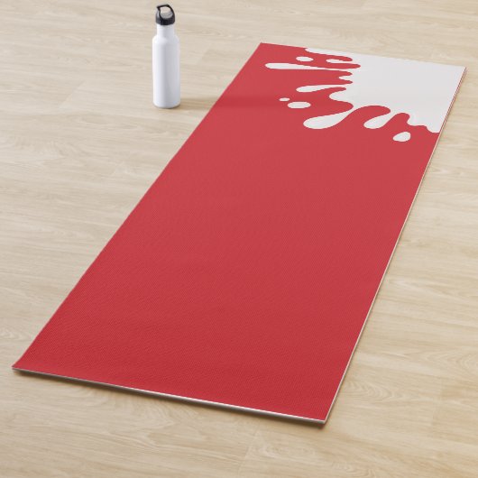 White Paint Splash Kardinal Red Yogamatte (Beispiel)
