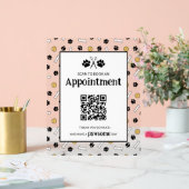 White Paint Your Logo Ernennung Buchung QR-Code Acrylschild (Hochzeit)