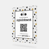 White Paint Your Logo Ernennung Buchung QR-Code Acrylschild (Winkel)