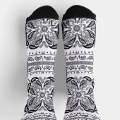 White Paisley Bandana Print Socken (Oben)