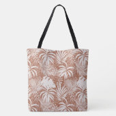White Palm Blätter Rose Taupe Tasche (Rückseite)
