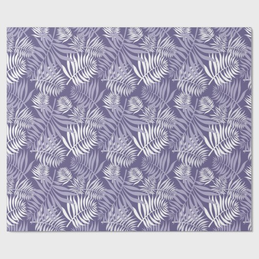 White Palm Frontend über Lila Wrapping Paper Geschenkpapier (Flach)