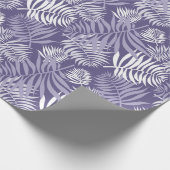 White Palm Frontend über Lila Wrapping Paper Geschenkpapier (Ecke)