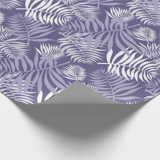 White Palm Frontend über Lila Wrapping Paper Geschenkpapier (Ecke)