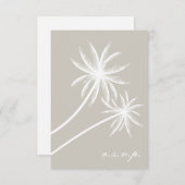 White Palm Trees Wedding RSVP (Vorne/Hinten)
