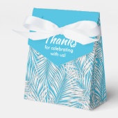 White Palms on Blue Zent Style Gastgeschenk Boxes Geschenkschachtel (Vorderseite)