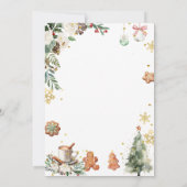 White Pancake Holiday Brunch Weihnachtsfeier Einladung (Rückseite)