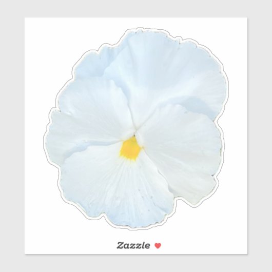 White Pansy Aufkleber (Blatt)