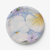 WHITE PANSY PARTY PAPPTELLER (Vorderseite)