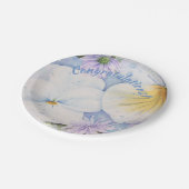 WHITE PANSY PARTY PAPPTELLER (Schrägansicht)