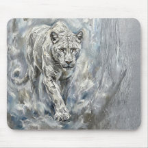 White Panther-Mauspad – Ätherische Majestät Schrei