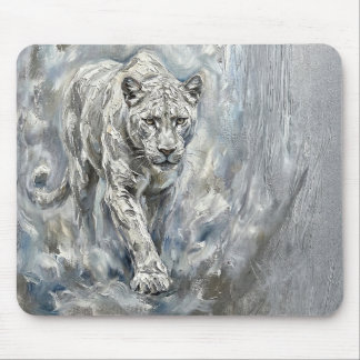 White Panther-Mauspad – Ätherische Majestät Schrei Mousepad