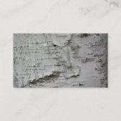 White Paper Birch Barke Nature Business Card Visitenkarte (Rückseite)