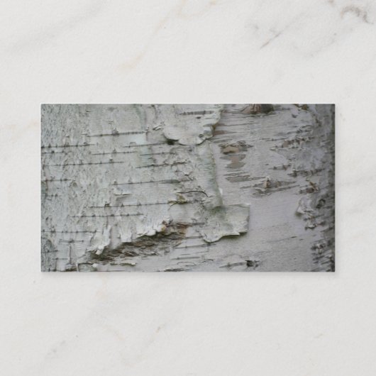 White Paper Birch Barke Nature Business Card Visitenkarte (Rückseite)