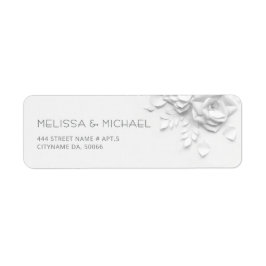 White Paper Cut Roses Minimalist Wedding
