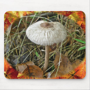 White Parasol Mushroom Coordinating Items Mousepad