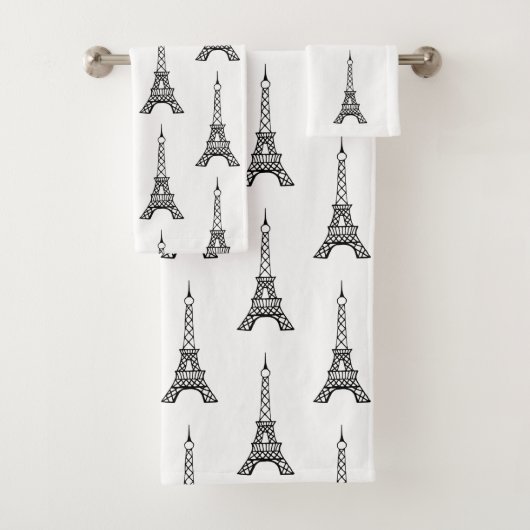 White Paris Eiffel Tower Badetücher Set Geschenk (Insitu)