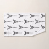 White Paris Eiffel Tower Badetücher Set Geschenk (Handtuch)