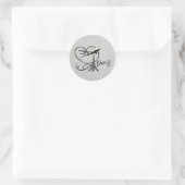 White Paris Passport Runder Aufkleber (Tasche)