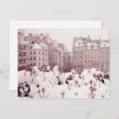 White Paris Postkarte (Vorne/Hinten)