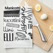 White Pasta  Geschirrtuch (Viertel Falte)