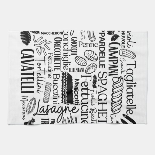 White Pasta  Geschirrtuch (Horizontal)