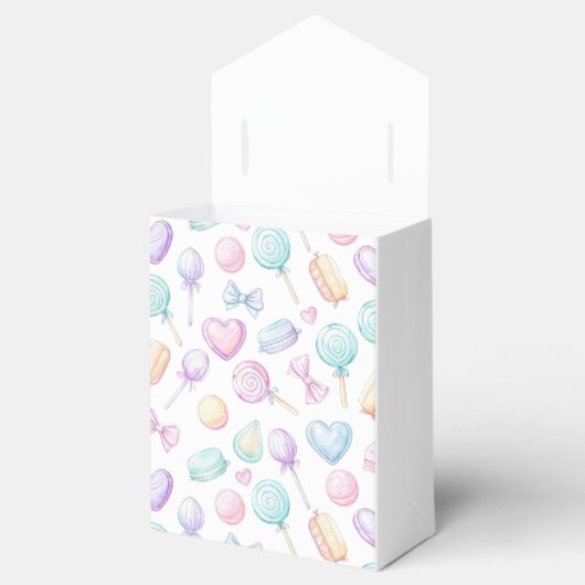 "White Pastel Balloon and Heart Favor Box" Geschenkschachtel (Geöffnet)