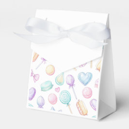"White Pastel Balloon and Heart Favor Box" Geschenkschachtel