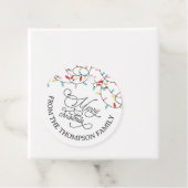 White Pastel String Lights Frohe Weihnachten Geschenkanhänger (Beispiel)