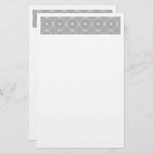 White Pattern Briefpapier (Vorne/Hinten)