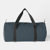 White Paw Print Dog Silhouette Pattern Fabric Duffle Bag (Rückseite)