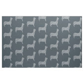 White Paw Print Dog Silhouette Pattern Fabric Stoff (Fat Quarter (45,7 x 55,9 cm))