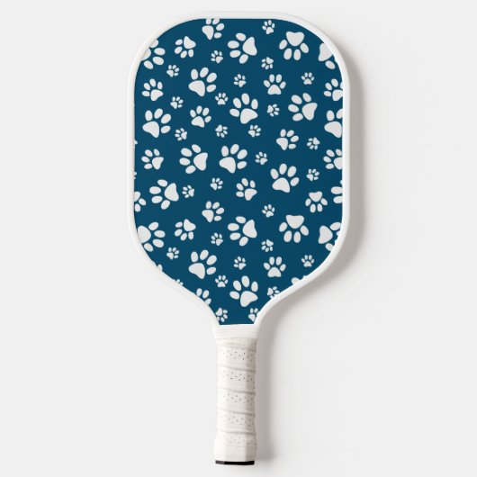 White Paw PrintsDesign Pickleball Paddle (Rückseite)