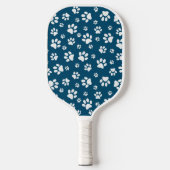 White Paw PrintsDesign Pickleball Paddle (Vorderseite)