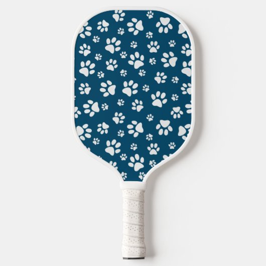 White Paw PrintsDesign Pickleball Paddle (Vorderseite)