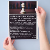 White Pawn, Schachklub Werbung Flyer (Hand)