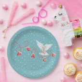 White Peace Dove mit Peace Text Pappteller (Party)