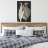 White Peace Lily Floral Elegante Fotografie Leinwanddruck (Insitu (Schlafzimmer))