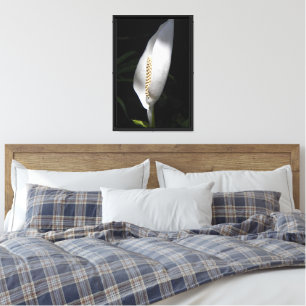 White Peace Lily Floral Fotografy Leinwanddruck