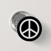 White Peace Sign Button (Vorne & Hinten)