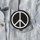 White Peace Symbol Button (Beispiel)