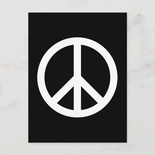 White Peace Symbol Postkarte (Vorderseite)