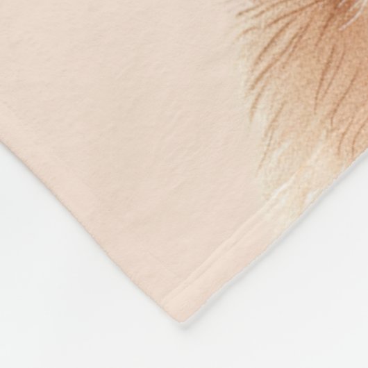 White Peach Cat Fleecedecke (Ecke)