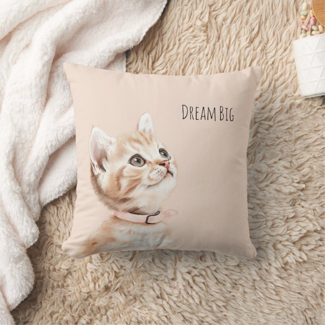 White Peach Cat Kissen (Decke)