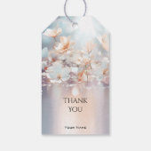 White Peach Floral Gift Tag Geschenkanhänger (Rückseite)