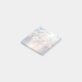 White Peach Floral Post It Notes Post-it Klebezettel (angewinkelt)