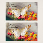 White Peacock Butterfly Acts of Kindness Cards (Vorne & Hinten)