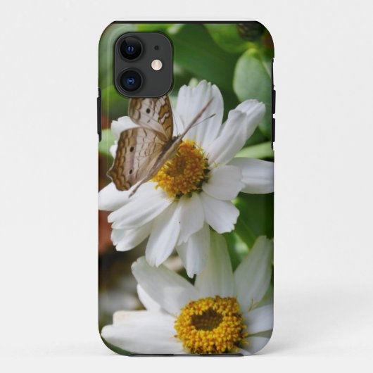 White Peacock Butterfly Case-Mate iPhone Hülle (Rückseite)