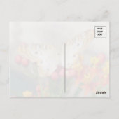 White Peacock Butterfly Zitat Postkarte (Rückseite)