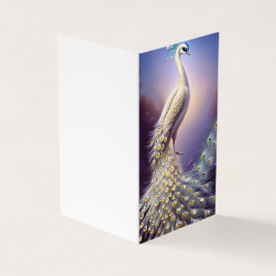 White Peacock Graphic Visitenkarten